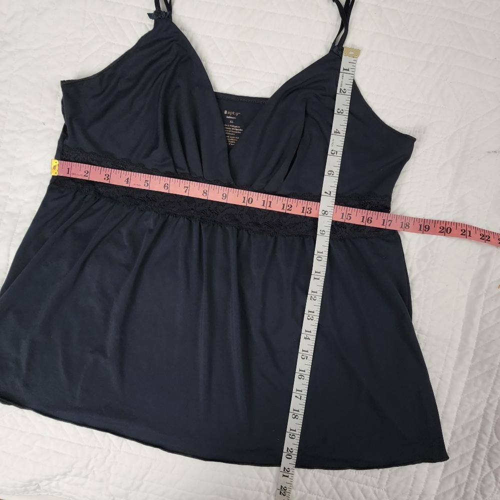 APT.9 Intimates Women's Black Undergarment Camisole / Top Slip Size XLARGE - Picture 9 of 11